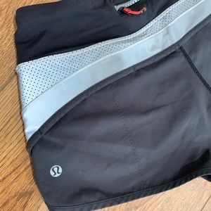 Lululemon running shorts reflective black 4